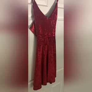 Red velvet dress